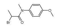 2-溴-N-(4-甲氧基苯基)-N-甲基丙酰胺 结构式