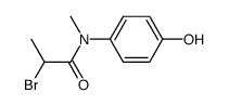 2-溴-N-(4-羟基苯基)-N-甲基丙酰胺 结构式