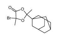 5-溴-2,5-二甲基-2-(1-金刚烷基)-1,3-二氧杂环戊-4-酮 结构式