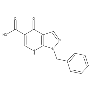 4-羟基-1-(苯基甲基)-1H-吡唑并[3,4-b]吡啶-5-羧酸 结构式