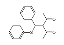3-(苯基(苯硫基)甲基)-2,4-戊二酮 结构式