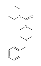 4-苄基-N,N-二乙基哌嗪-1-甲酰胺 结构式