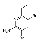 3,5-二溴-6-乙基吡啶-2-胺 结构式
