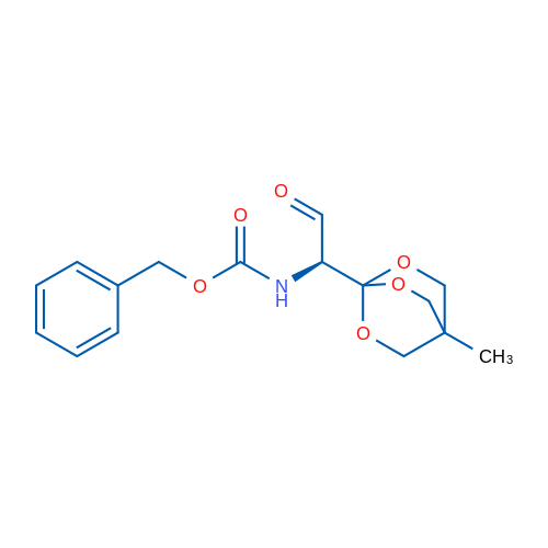 (S)-BENZYL (1-(4-METHYL-2,6,7-TRIOXABICYCLO[2.2.2]OCTAN-1-YL)-2-OXOETHYL)CARBAMATE 结构式