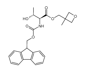 L-Threonine, N-[(9H-fluoren-9-ylmethoxy)carbonyl]-, (3-methyl-3-oxetanyl)methyl ester 结构式