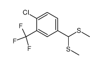 4-[双(甲硫基)甲基]-1-氯-2-(三氟甲基)苯 结构式