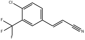 (E)-3-(4-氯-3-三氟甲基苯基)-2-丙烯腈 结构式