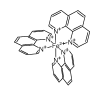 三(1,10-菲咯啉)合铁(II)阳离子 结构式