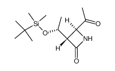 2-Azetidinone, 4-acetyl-3-[(1R)-1-[[(1,1-dimethylethyl)dimethylsilyl]oxy]ethyl]-, (3S,4S)- 结构式