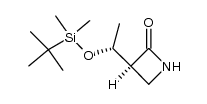 2-Azetidinone, 3-[(1R)-1-[[(1,1-dimethylethyl)dimethylsilyl]oxy]ethyl]-, (3S)- 结构式