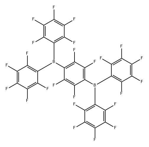 Borane, 1,1'-(2,3,5,6-tetrafluoro-1,4-phenylene)bis[1,1-bis(2,3,4,5,6-pentafluorophenyl)- 结构式