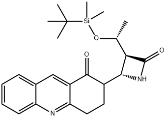 1(2H)-Acridinone, 2-[(2R,3S)-3-[(1R)-1-[[(1,1-dimethylethyl)dimethylsilyl]oxy]ethyl]-4-oxo-2-azetidinyl]-3,4-dihydro- 结构式