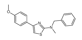 2-Thiazolamine, 4-(4-methoxyphenyl)-N-methyl-N-(phenylmethyl)- 结构式