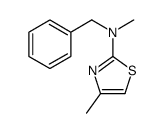2-Thiazolamine, N,4-dimethyl-N-(phenylmethyl)- 结构式