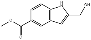 2-(羟甲基)-1H-吲哚-5-羧酸甲酯 结构式