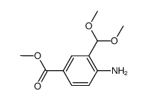 4-氨基-3-(二甲氧基甲基)苯甲酸甲酯 结构式