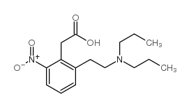 2-(2-N,N-二丙基氨基乙基)-6-硝基苯乙酸 结构式