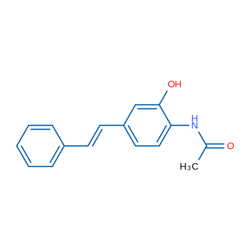 (E)-N-(2-hydroxy-4-styrylphenyl)acetamide 结构式