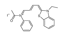2-[4-(乙酰苯基氨基)-1,3-丁二烯基]-3-乙基苯并噻唑鎓碘化物 结构式