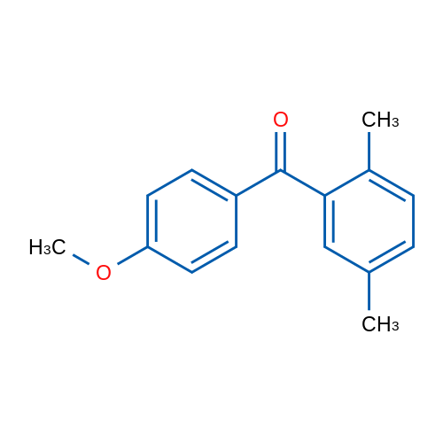(2,5-二甲基-苯基)-(4-甲氧基-苯基)-甲酮 结构式