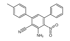 2-氨基-4-苯基-6-(对甲基苯基)-3-硝基苯甲腈 结构式