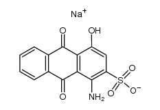 1-氨基-4-羟基-9,10-二氧代-9,10-二氢蒽-2-磺酸钠 结构式