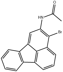 N-(3-溴-2-荧蒽基)乙酰胺 结构式