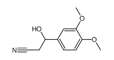 β-Hydroxy-3,4-dimethoxybenzenepropanenitrile 结构式