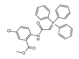5-氯-2-[[2-(三苯基膦亚基)乙酰基]氨基]苯甲酸甲酯 结构式