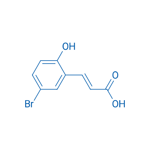 (2E)-3-(5-溴-2-羟基苯基)丙烯酸 结构式