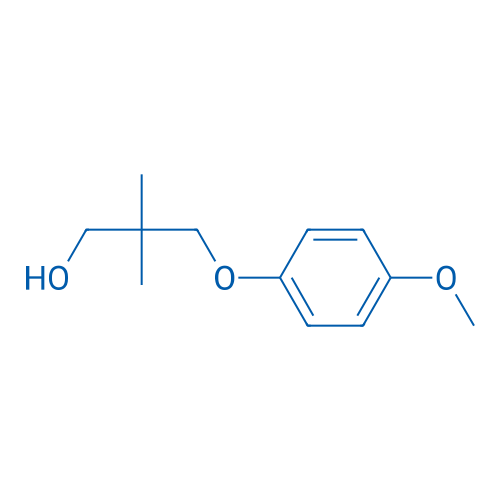 3-(4-甲氧基苯氧基)-2,2-二甲基丙烷-1-醇 结构式