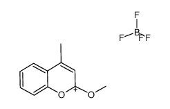 2-甲氧基-4-甲基-1-苯并吡喃鎓四氟硼酸盐 结构式