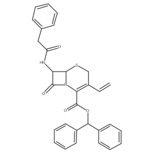 (6R-trans)-3-Ethenyl-8-oxo-7-[(phenylacetyl)amino]-5-thia-1-azabicyclo[4.2.0]oct-2-ene-2-carboxylic Acid Diphenylmethyl Ester 结构式