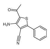 4-氨基-5-乙酰基-2-苯基噻吩-3-甲腈 结构式