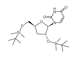 Uridine, 3'-deoxy-2',5'-bis-O-[(1,1-dimethylethyl)dimethylsilyl]- (9CI) 结构式