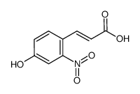 3-(4-羟基-2-硝基苯基)丙烯酸 结构式