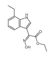 7-乙基-α-(羟亚氨基)-1H-吲哚-3-乙酸乙酯 结构式