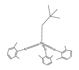 三[2,6-二甲基苯氨基(2-)](2,2-二甲基丙基)合铼(T-4) 结构式