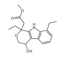 Pyrano[3,4-b]indole-1-acetic acid, 1,8-diethyl-1,3,4,9-tetrahydro-4-hydroxy-, methyl ester 结构式