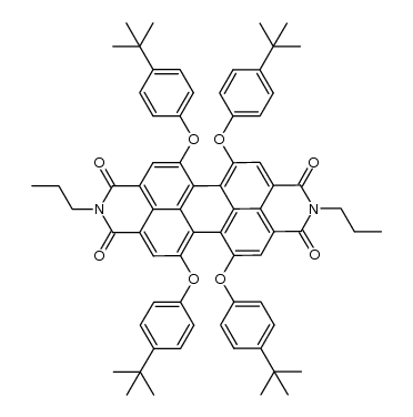 Anthra[2,1,9-def:6,5,10-d'e'f']diisoquinoline-1,3,8,10(2H,9H)-tetrone, 5,6,12,13-tetrakis[4-(1,1-dimethylethyl)phenoxy]-2,9-dipropyl- 结构式