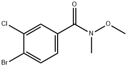 4-溴-3-氯-N-甲氧基-N-甲基苯甲酰胺 结构式