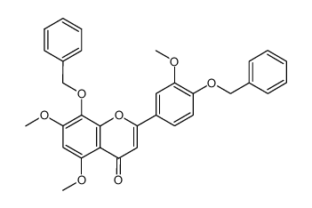 4H-1-Benzopyran-4-one, 5,7-dimethoxy-2-[3-methoxy-4-(phenylmethoxy)phenyl]-8-(phenylmethoxy)- 结构式