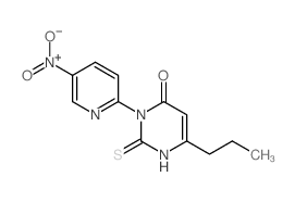 4(1H)-Pyrimidinone, 2,3-dihydro-3-(5-nitro-2-pyridinyl)-6-propyl-2-thioxo- 结构式
