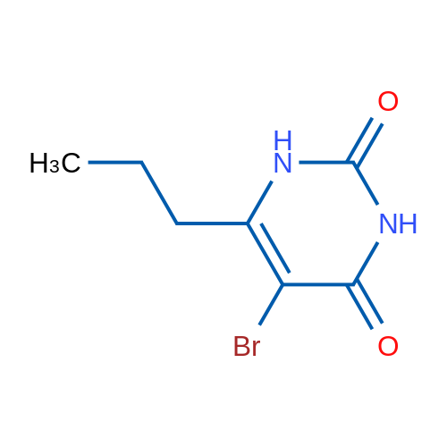 5-溴-6-丙基尿嘧啶 结构式