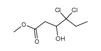 Methyl (3R)-4,4-dichloro-3-hydroxyhexanoate 结构式