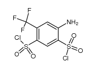 4-氨基-6-(三氟甲基)-1,3-苯二磺酰二氯 结构式