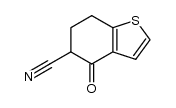 4-氧代-4,5,6,7-四氢苯并[b]噻吩-5-甲腈 结构式