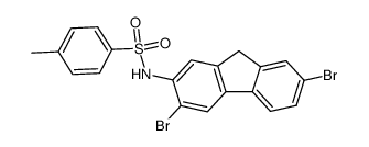 N-(3,7-二溴-9H-芴-2-基)-4-甲基苯磺酰胺 结构式