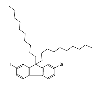 9H-Fluorene, 2-bromo-9,9-didecyl-7-iodo- 结构式