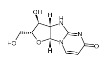 Furo[3',2':4,5]imidazo[1,2-a]pyrimidin-6(4H)-one, 2,3,3a,9a-tetrahydro-3-hydroxy-2-(hydroxymethyl)-, [2R-(2α,3β,3aβ,9aβ)]- (9CI) 结构式